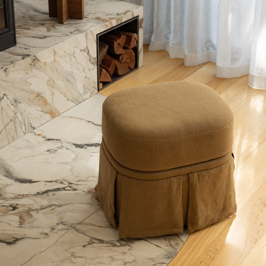 Nora Ottoman Small Caramel