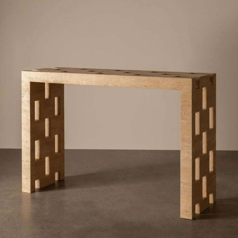 Vivi Console Table Travertine