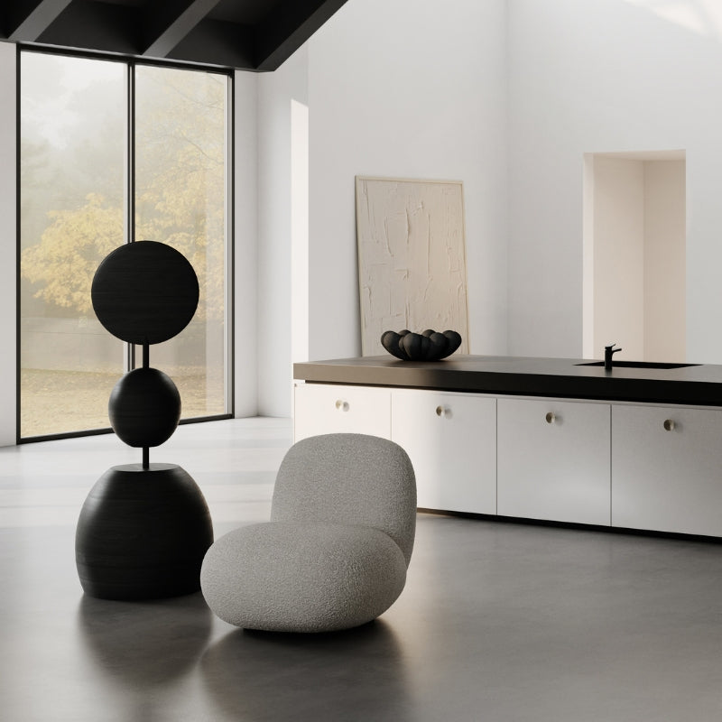 Toe Flat Chair Sunproof Fabric Taupe