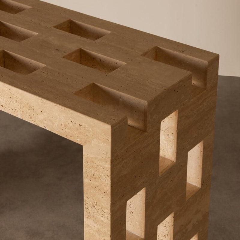 Vivi Console Table Travertine