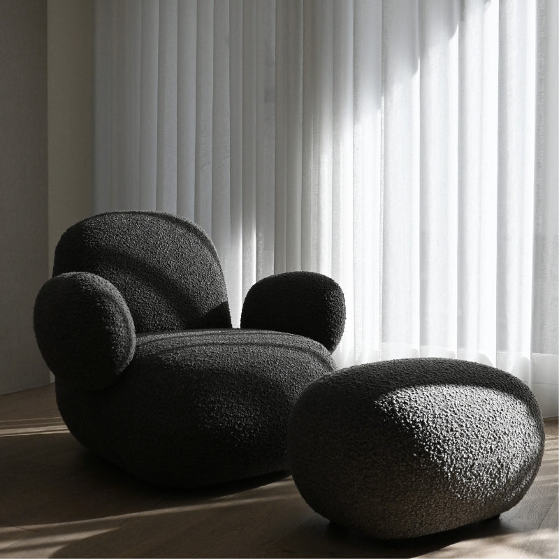 Toe Ottoman Foot Stool - Deep Taupe