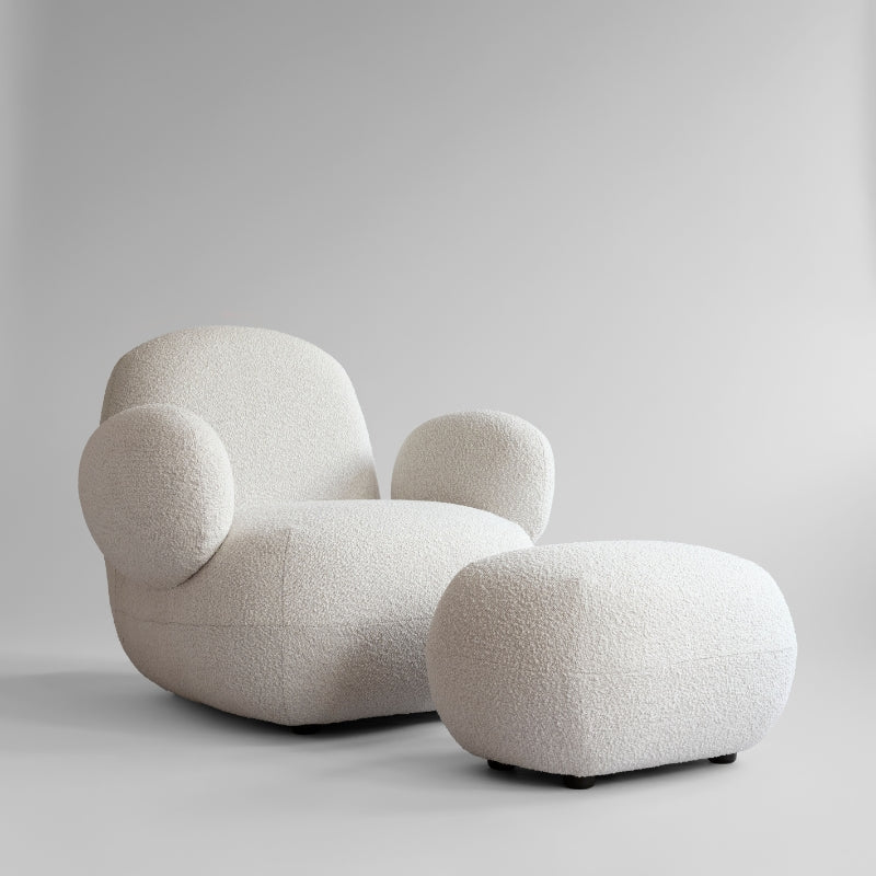Toe Ottoman Foot Stool - Off White