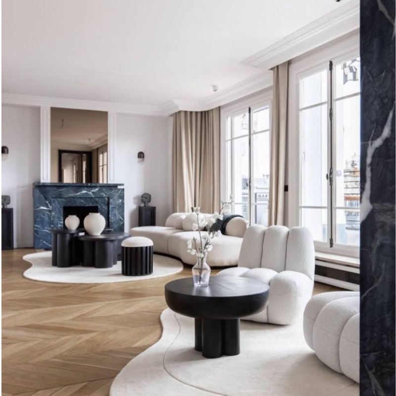 Toe Chair Bouclé Smoke Sand