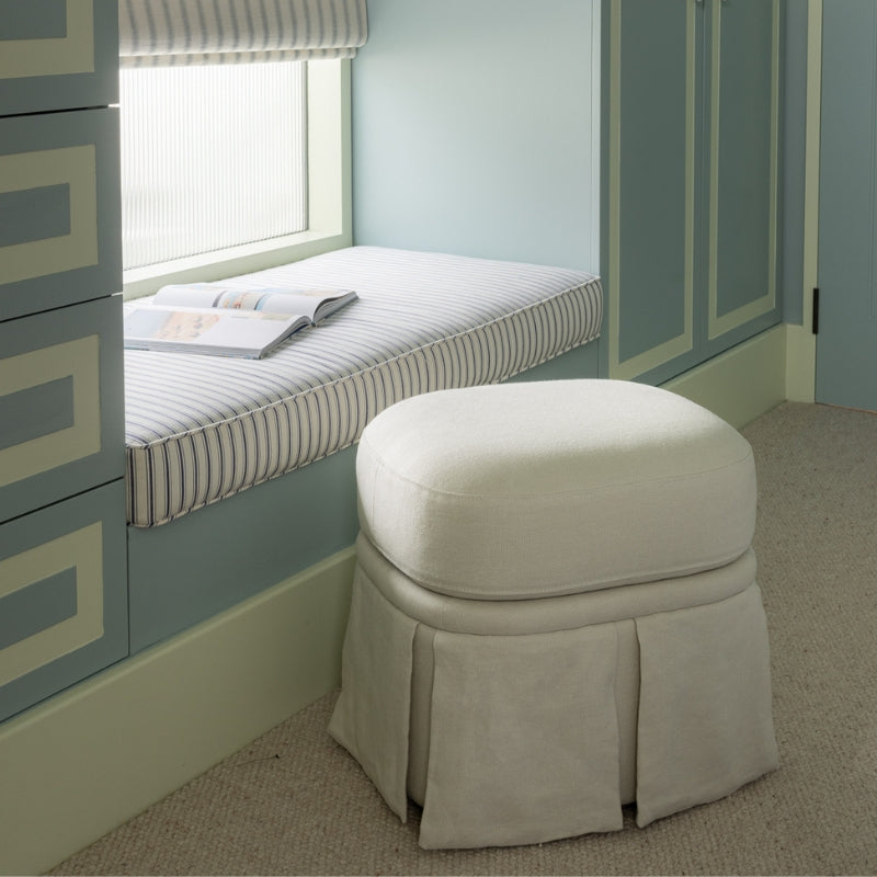 Nora Ottoman Small Creme