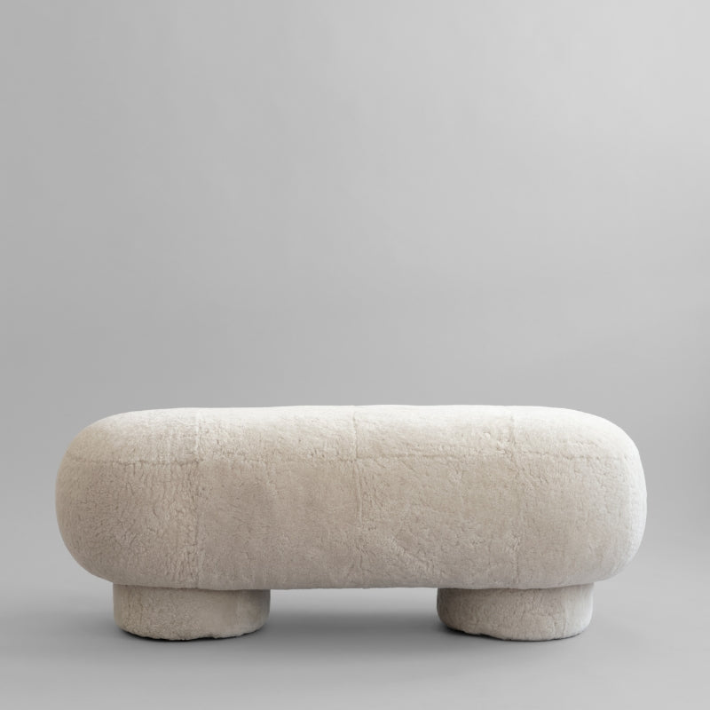 Big Foot Bench Ottoman - Sandshell (Sheepskin)