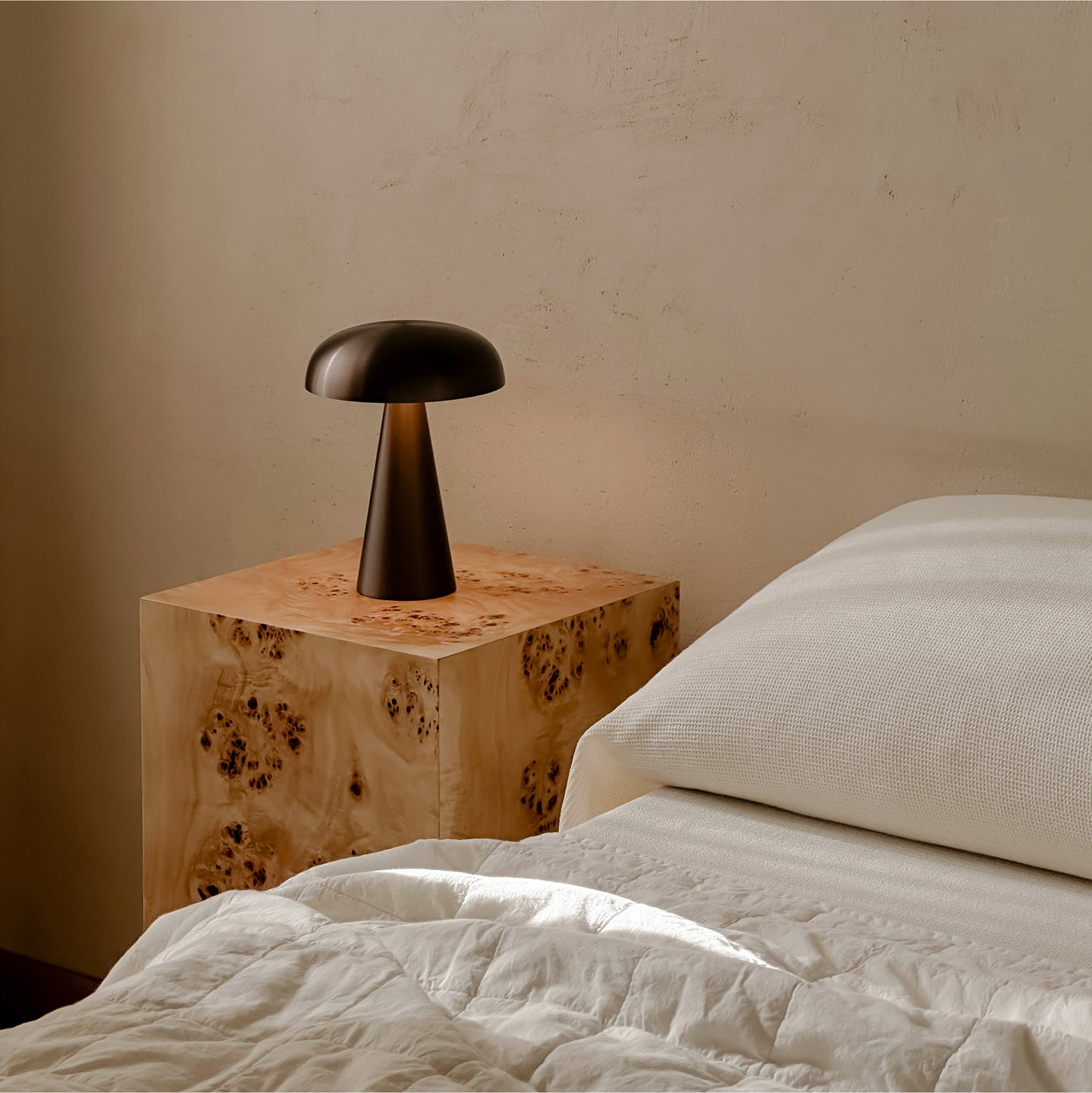 Popular Burlwood 55 cm Plinth Side Table