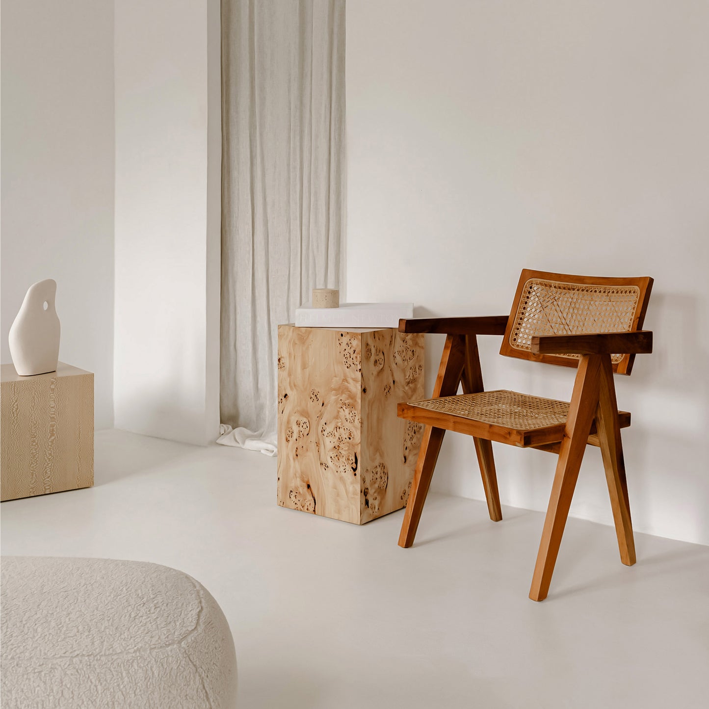 Popular Burlwood 55 cm Plinth Side Table