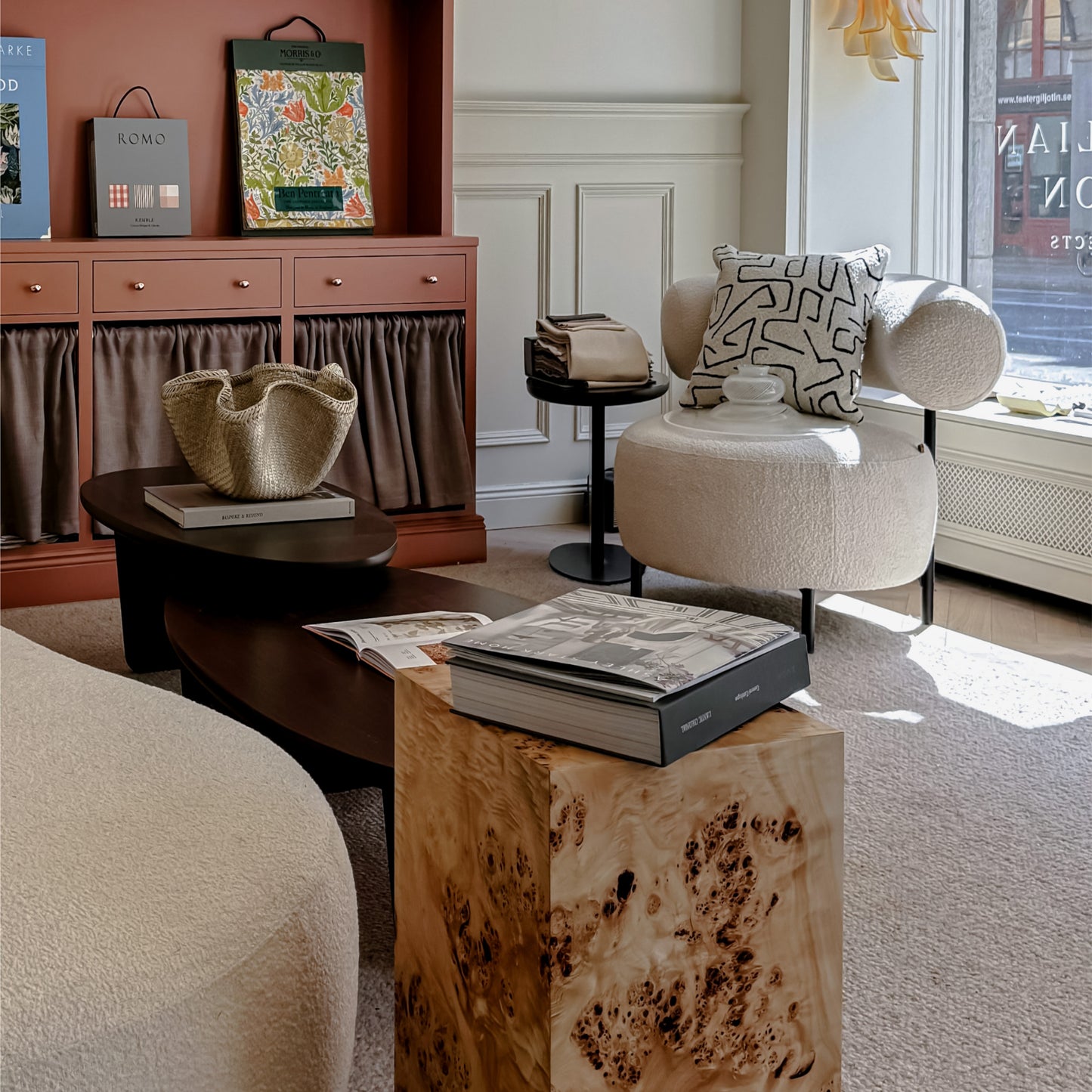 Popular Burlwood 55 cm Plinth Side Table