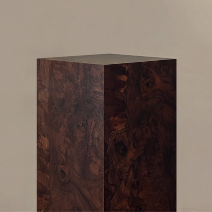 Walnut Burlwood 75 cm Plinth Column