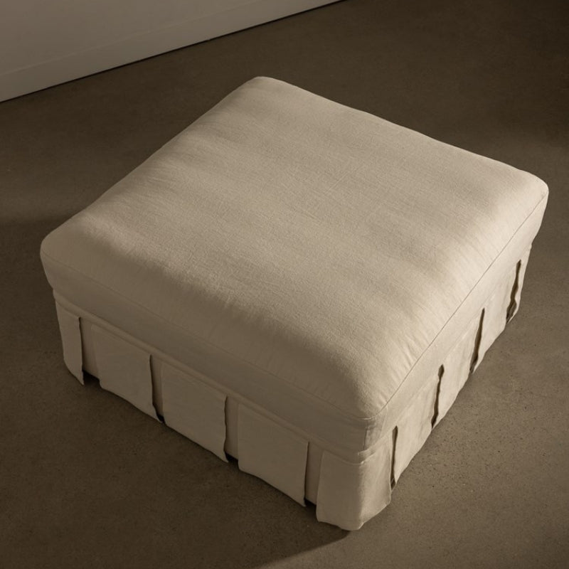 Nora Ottoman Large Creme