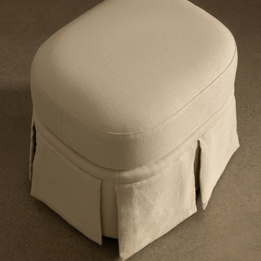 Nora Ottoman Small Creme
