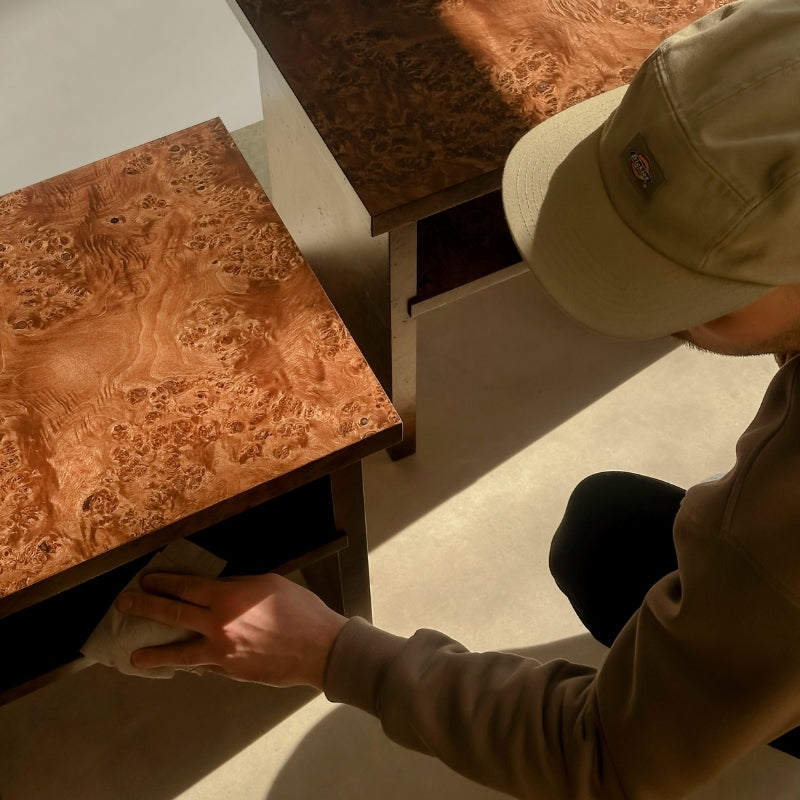 Burlwood Nightstands