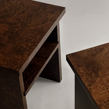 Burlwood Nightstands