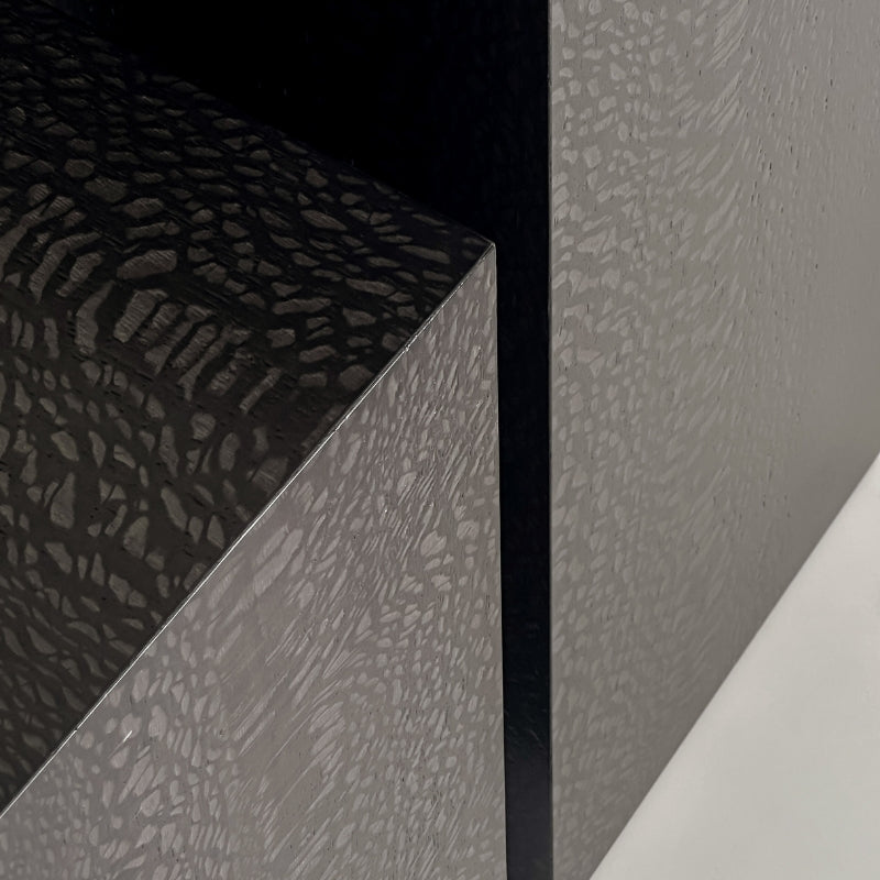 Black Lacewood 55 cm Plinth Side Table