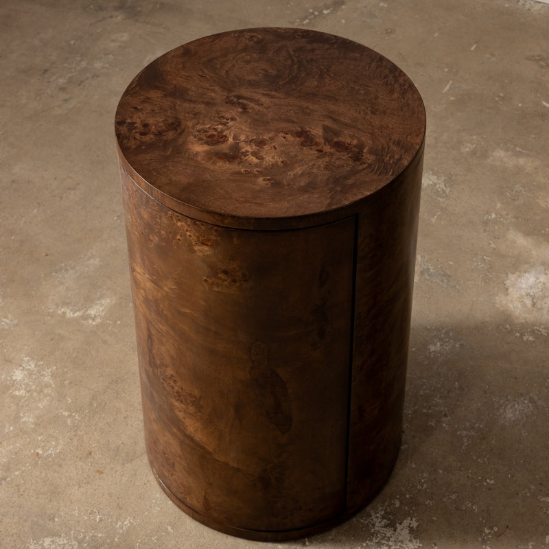 Vernier Round Side Table Tabac