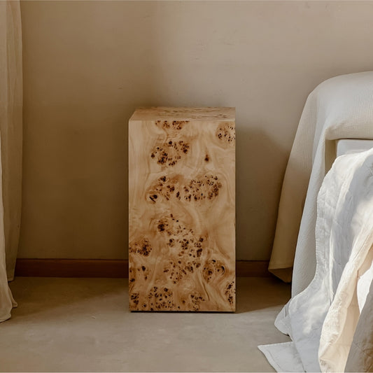 Popular Burlwood 55 cm Plinth Side Table