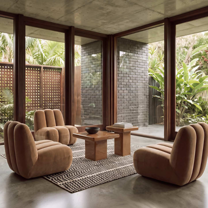 Clay Coffee Table - Tall - High Gloss Almond