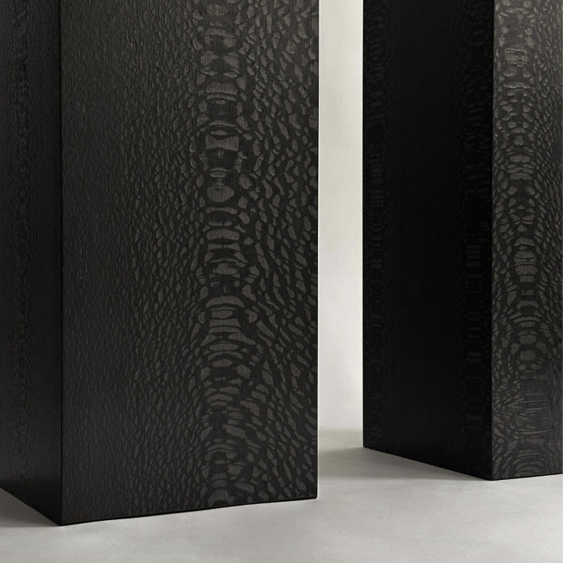 Black Lacewood 55 cm Plinth Side Table