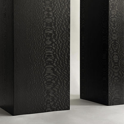 Black Lacewood 55 cm Plinth Side Table