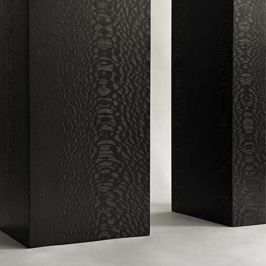 Black Lacewood 55 cm Plinth Side Table