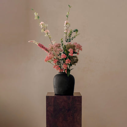 Walnut Burlwood 75 cm Plinth Column