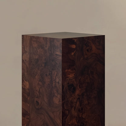 Walnut Burlwood 75 cm Plinth Column