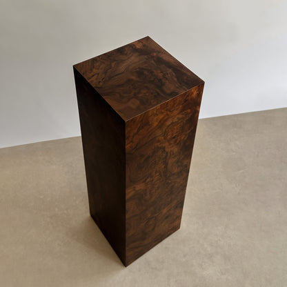 Walnut Burlwood 75 cm Plinth Column