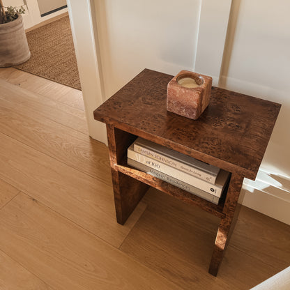 Burlwood Nightstands