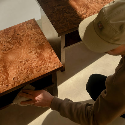 Burlwood Nightstands