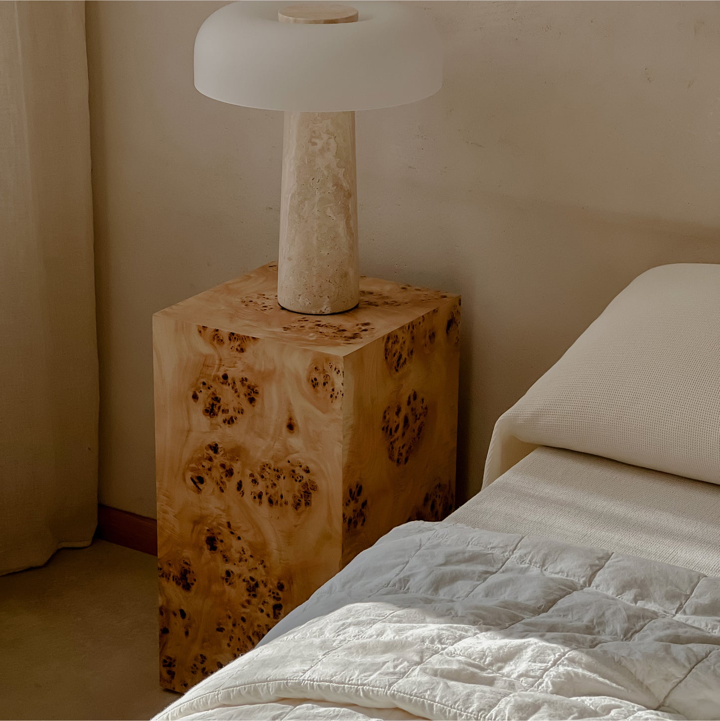 Popular Burlwood 55 cm Plinth Side Table