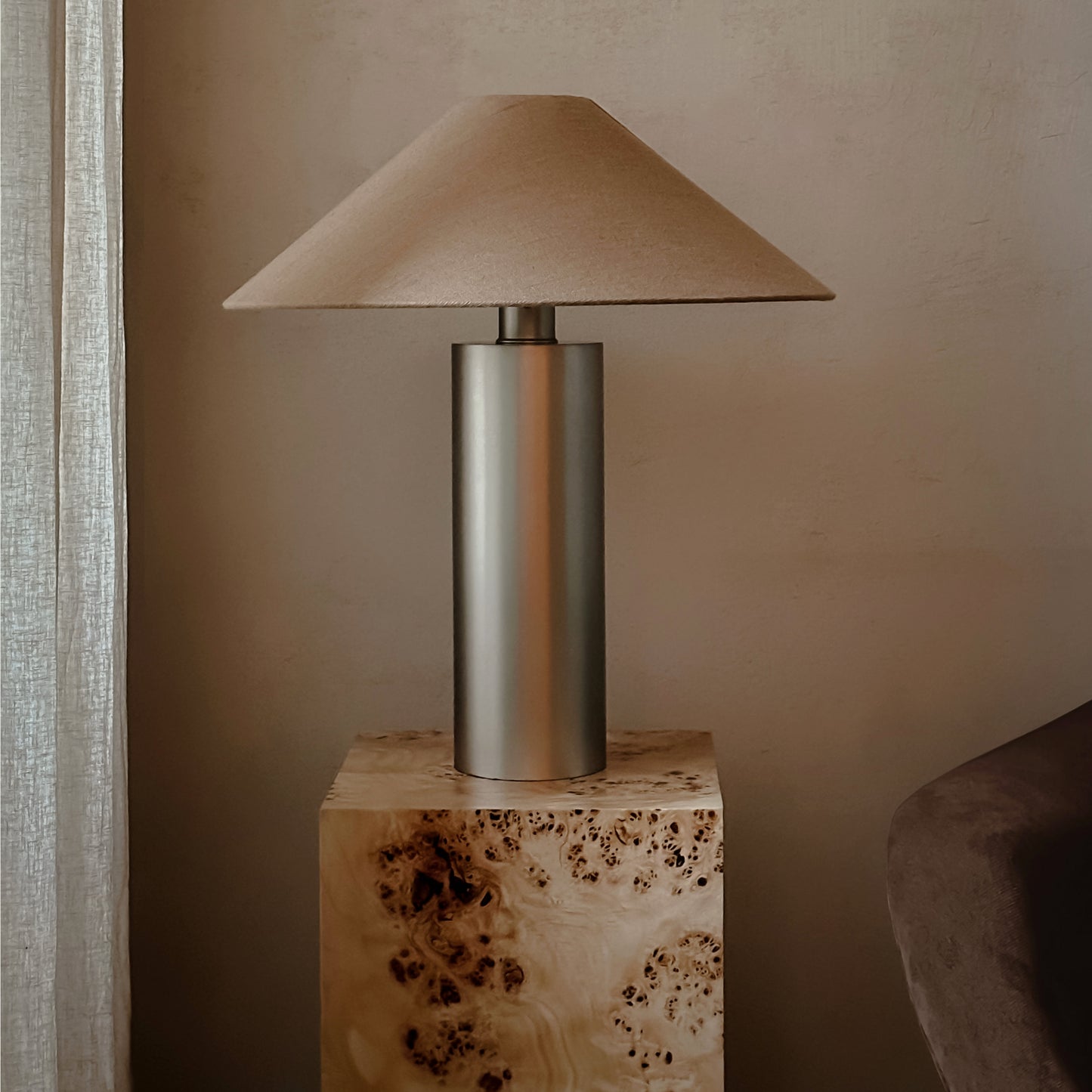Popular Burlwood 55 cm Plinth Side Table
