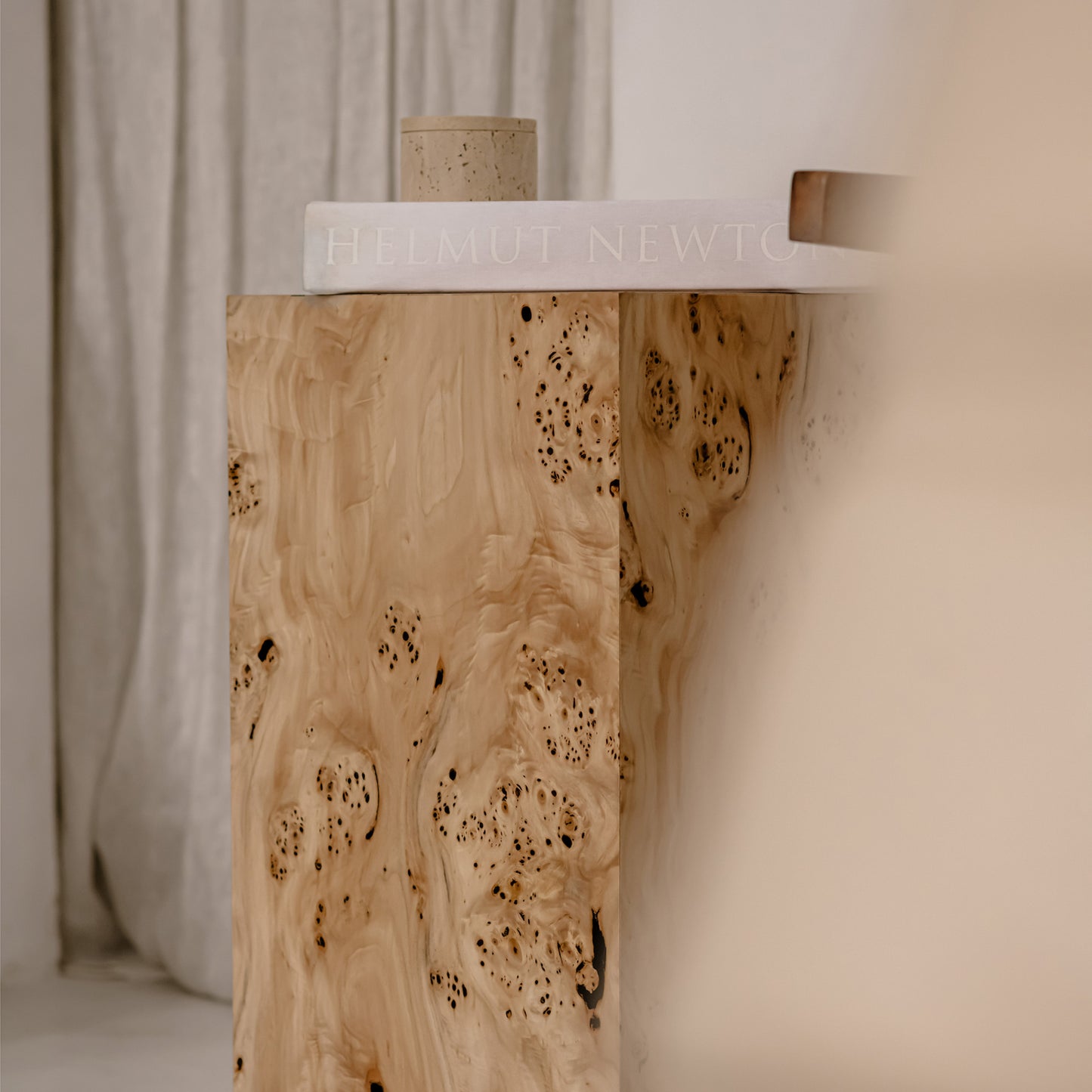 Popular Burlwood 55 cm Plinth Side Table